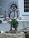 direct metal sculpture, garden art, planter, found metal scupture, yard art